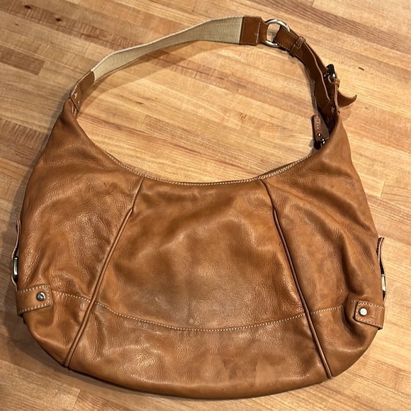 Nouvedive Leather handbag with beautiful silver accents - Picture 3 of 6